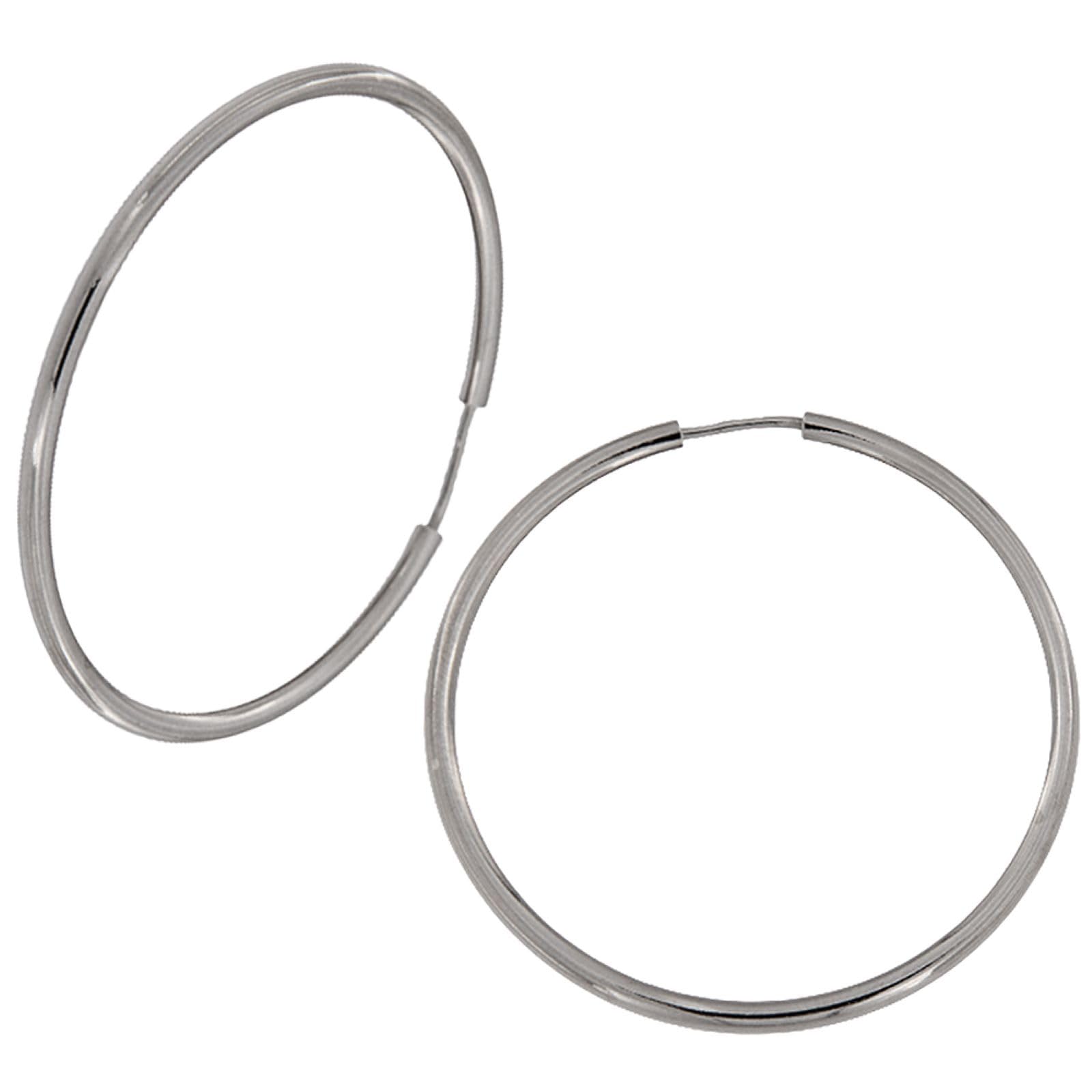 CORAZON DE PLATA Pendientes aro plata de ley 925 redondos, 1.5 mm y 2 mm de grosor, pendientes aro plata mujer, aros plata mujer y niña, pendientes hombre. Tamaños 11/15/20/30/40/50/60/70