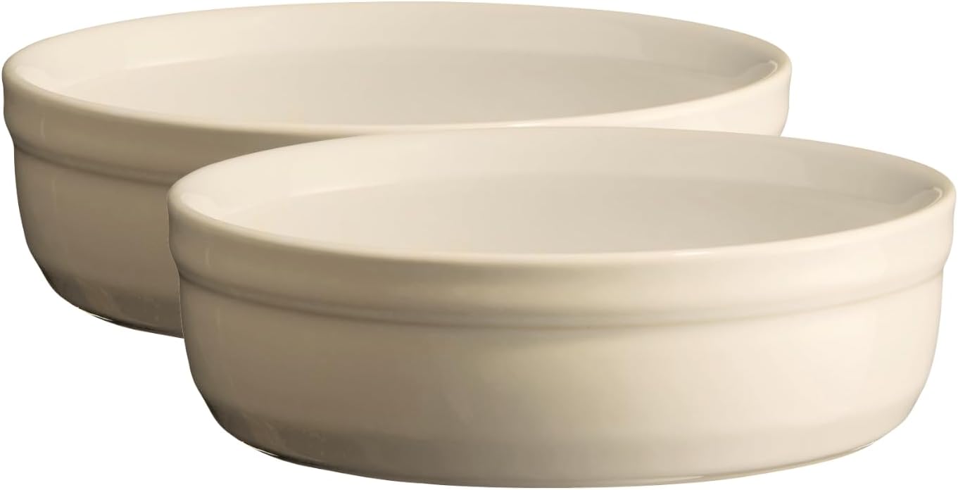 Emile Henry 8.5 oz/5" x 1.5" (Set of 2) Crème Brulee, Clay