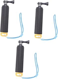HOMSFOU 3 Empuñaduras Flotantes para Cámara de Buceo Color Amarillo Ligeras Y Ideales para Actividades al Aire