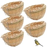 Natürliche Materialien: Das 5PCS -Vogelnest besteht aus Bambus, der Ihren Vögeln einen sicheren und umweltfreundlichen Lebensraum bietet, um sicherzustellen, dass sie sich in ihrer Brutumgebung wohl und sicher fühlen.