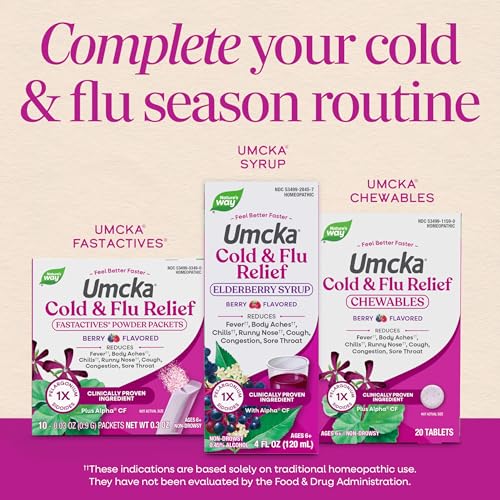 Nature's Way Umcka Cold & Flu Relief Elderberry Syrup, Berry, 4 Fl Oz - image 7