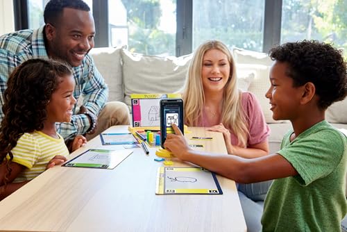 Mattel Games Pictionary vs AI - Jeu De Société Interactif Contre Intelligence Artificielle, Jeu Dessin, Pour 2 À 4 Joueurs, Jouet Enfants Et Adultes, A Partir De 8 Ans, Version Française, HYH76