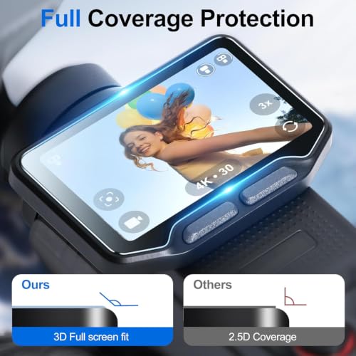 Image of M.G.R.J Tempered Glass Screen Protector for Insta360 Luna Ultra Gimbal Camera (Set of (2) Screen Tempered Glass & (2) Lens Protector) (Transparent)