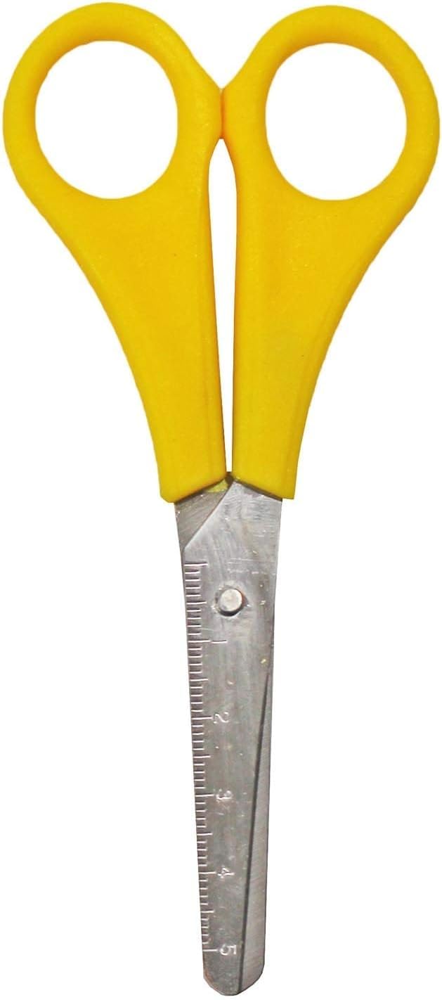 Forbici per Bambini 12,7 cm per Mancini e Destrimani, Punta Arrotondata per Sicurezza,con Copertura, Colori