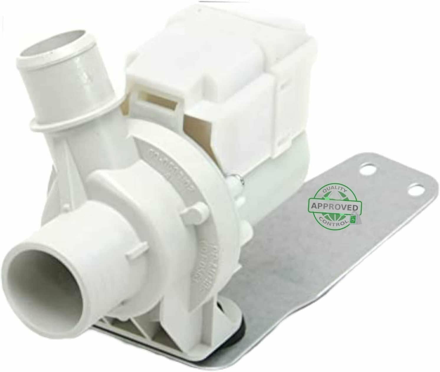 GLOB PRO SOLUTIONS WH23X10043 Washer Drain Water Pump Assembly 5" large Approx. Metallic Support Replacement for and compatible with GE Heavy DUTY