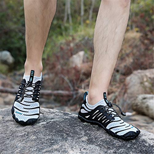 Image of UBFEN Water Shoes for Men Women Quick Dry Swim Aqua Socks | Lightweight Barefoot-style Fit, Rubber Sole, Hiking, Fishing, Kayaking, Beach, Pool, Boating, Diving And Water-to-land Wear