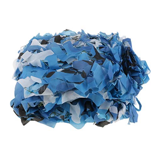 Filet de camouflage bleu 3x3m en maillage militaire tactique