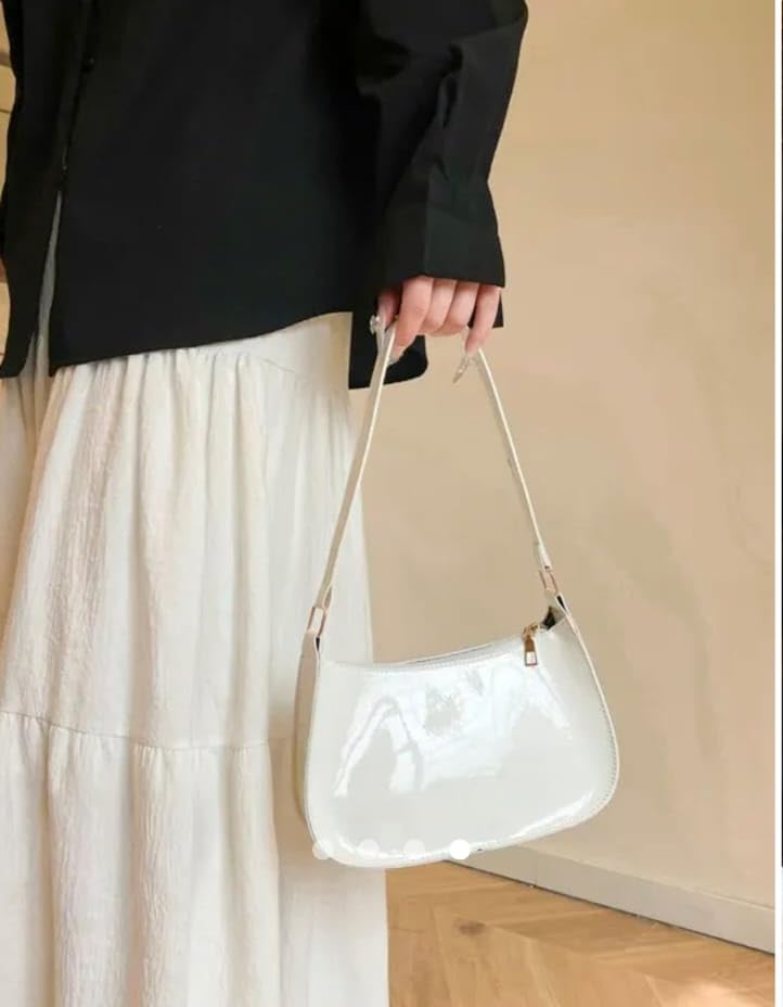 Image of Women's Patent Leather Shoulder Bag Glossy Sling Handbag for Casual & Party