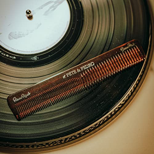 Pete & Pedro Premium Cushion Men’s Styling Hair Brush & Classic Comb Set | 9-Row 8” Brush & 7” Retro Hair Comb | Great For Detangling Curly, Straight, Thin & Thick Hair Styles | As Seen On Shark Tank #TOP1