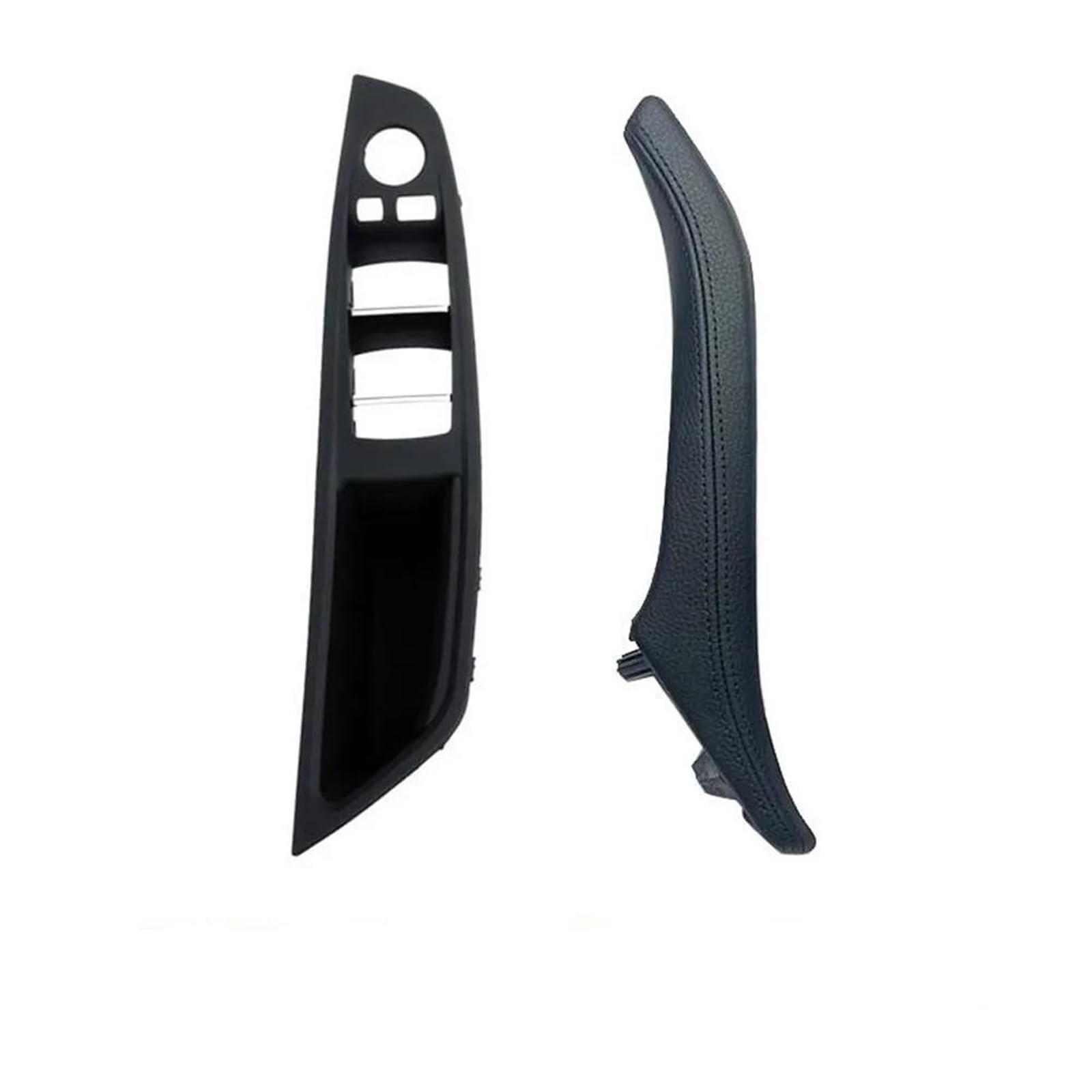 Noheeu Black Leather Interior Door Pull Handle Assembly Set For Bmw 5 Series F10 F11 F18 520 523 525 528 530 535(Black)