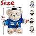 Personalized Class of 2026 Graduation Bear with Eyeglass, Graduation Gift for Girls Boys Kindergarten, College, Customized Stuffed Animal with Photo Text School Logo