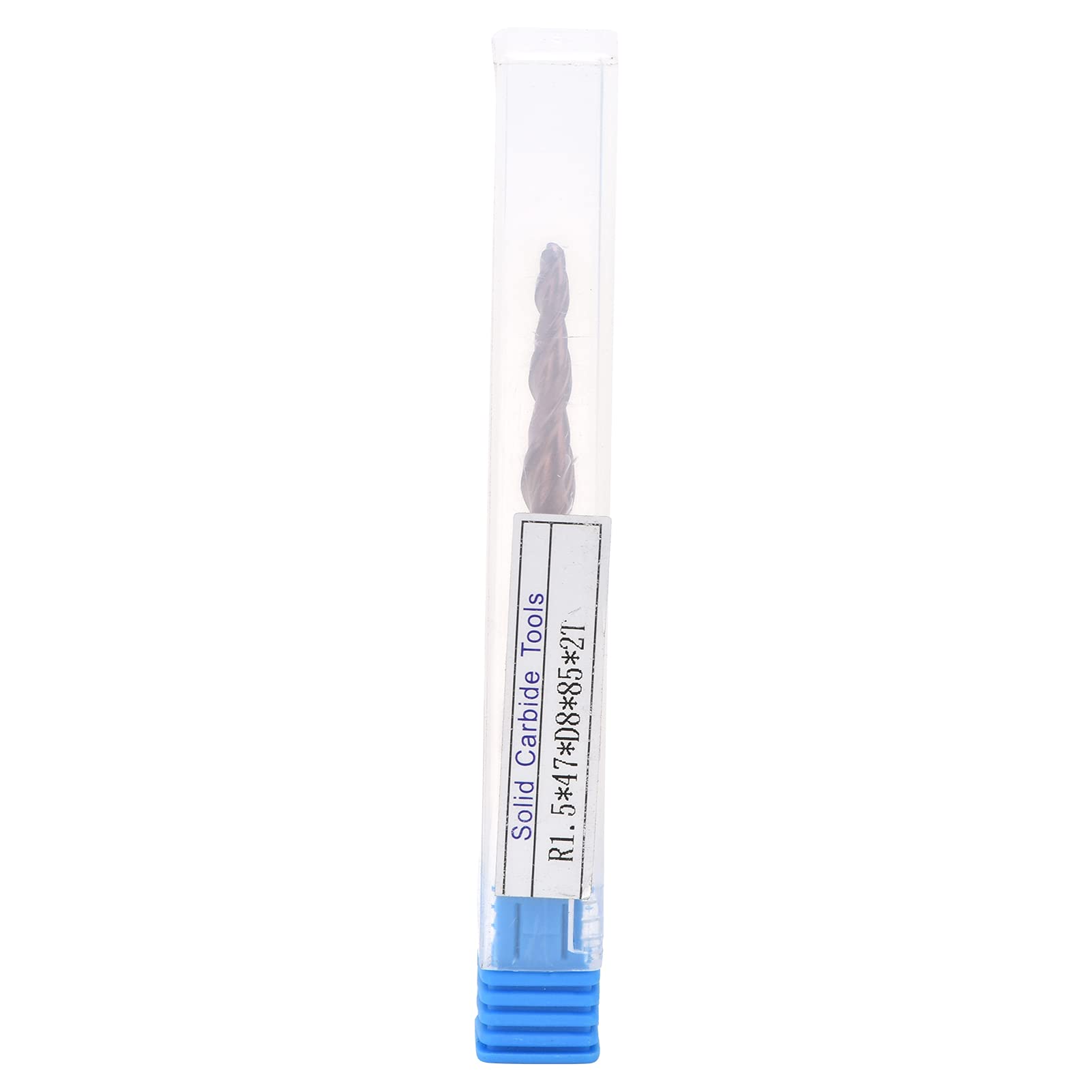 Cryfokt Fresas de Punta de Bola Cónica, Fresas de Cono Duraderas para Tallar, Hechas de Acero de Tungsteno, Superficie Limpia Brillante, 1 Unidad (R1.5 * 47*D8*85mm)
