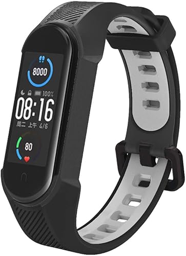 Miniatura 2 de Bandas de repuesto compatibles con Xiaomi Mi Band 6 BandXiaomi Mi Band 5 BandAmazfit Band 5 Band, Yuuol suave de silicona para mujeres y hombres