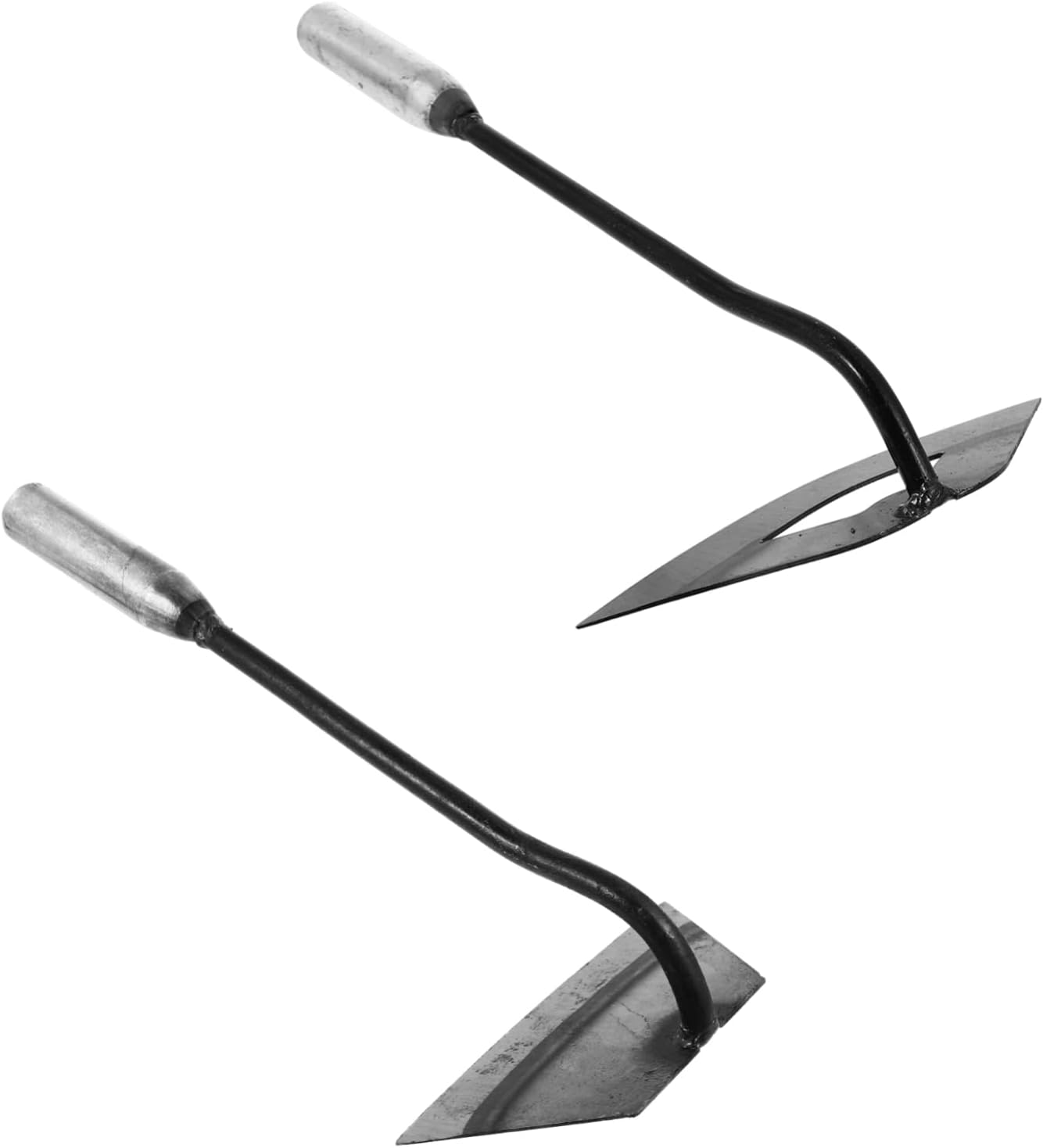 BESPORTBLE 2-Piece All-Steel Gardening Hand Hoes Set Portable Weeding Tools for Vegetables and Outdoor Use Ergonomic Design for Easy Digging and Planting