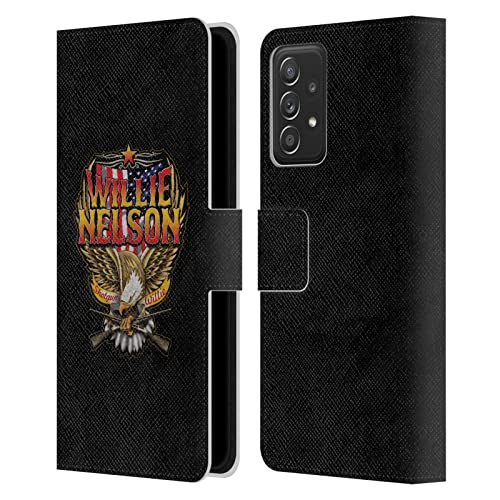 Protection cuir Samsung A53 5G finition vintage Willie Nelson Aigle Grunge