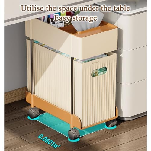 Rollwagen – 3-stöckige, platzsparende mobile Snack-Aufbewahrungslösung für Küche und Büro – ausziehbares Design für einfachen Zugang und vielseitige Organisation