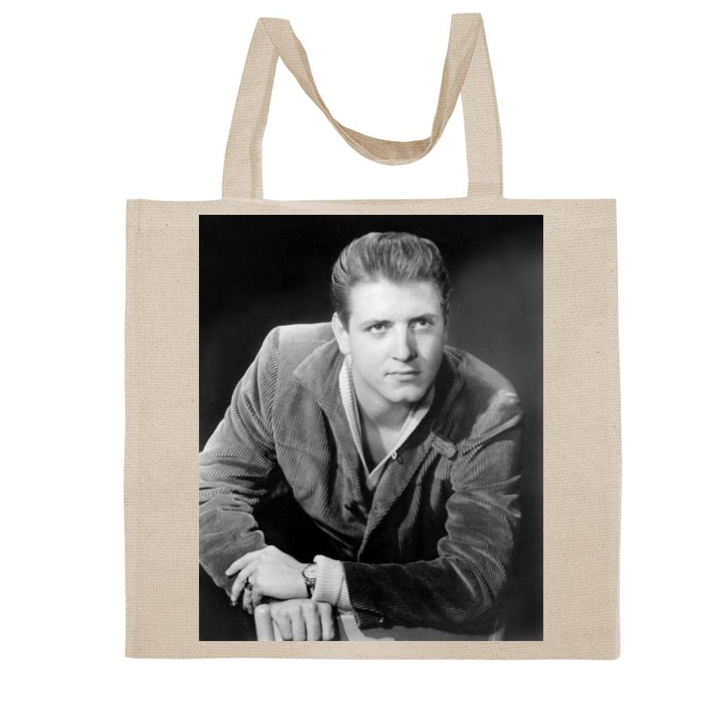 FC Carino Eddie Cochran - A Nice Graphic Cotton Canvas Tote Bag FCA #FCAG339698, Natural, 15X16
