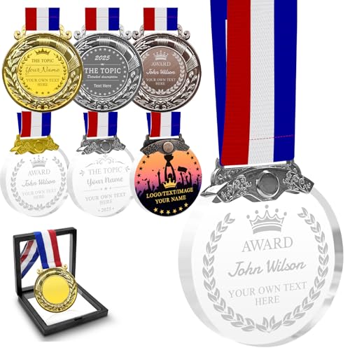 Custom Medals for Awards Personalized Logo Text Name Medal Engraved