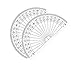 Plastic Protractor 180 Degree Math Protractors 4 inch Math Geometry Set（4 Plastic Protractor 180 Degree Math Protractors 4 inch Math Geometry Set（4 Pack,Clear) Pack,Clear)