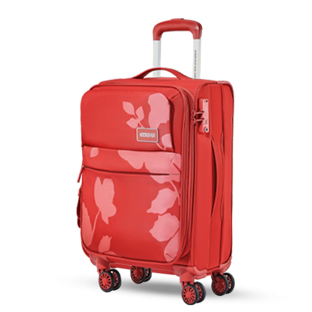 AMT Bloom Soft Side Luggage with TSA Lock, Complete Lining, Telescopic Trolly hande and 8 Smooth Gliding Wheels and Wet Pocket and Vanity Pouch-image-36