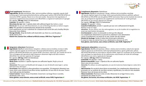 Nattokinase, Nattokinasa Natto 90 Cápsulas Vita World Farmacia Alemania