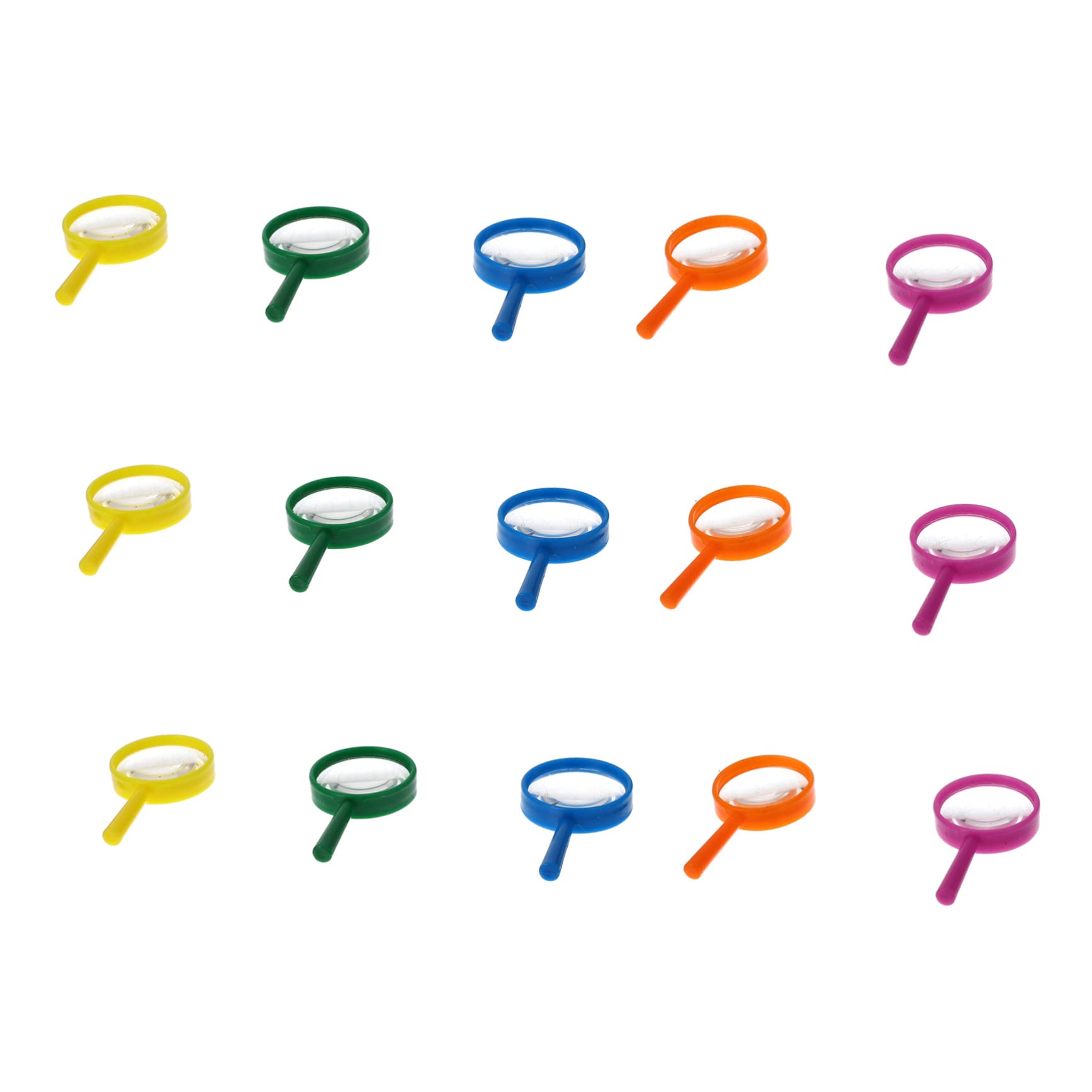 Beaupretty 15pcs Handheld Magnifier for Seniors Lightweight Magnifying Glasses for Prints Exploration Hobbies