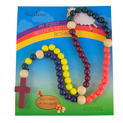 Children's First Reconciliation Rosary, Prayer Beads, Colorful, Catholic Jewelry, 21 Inch4