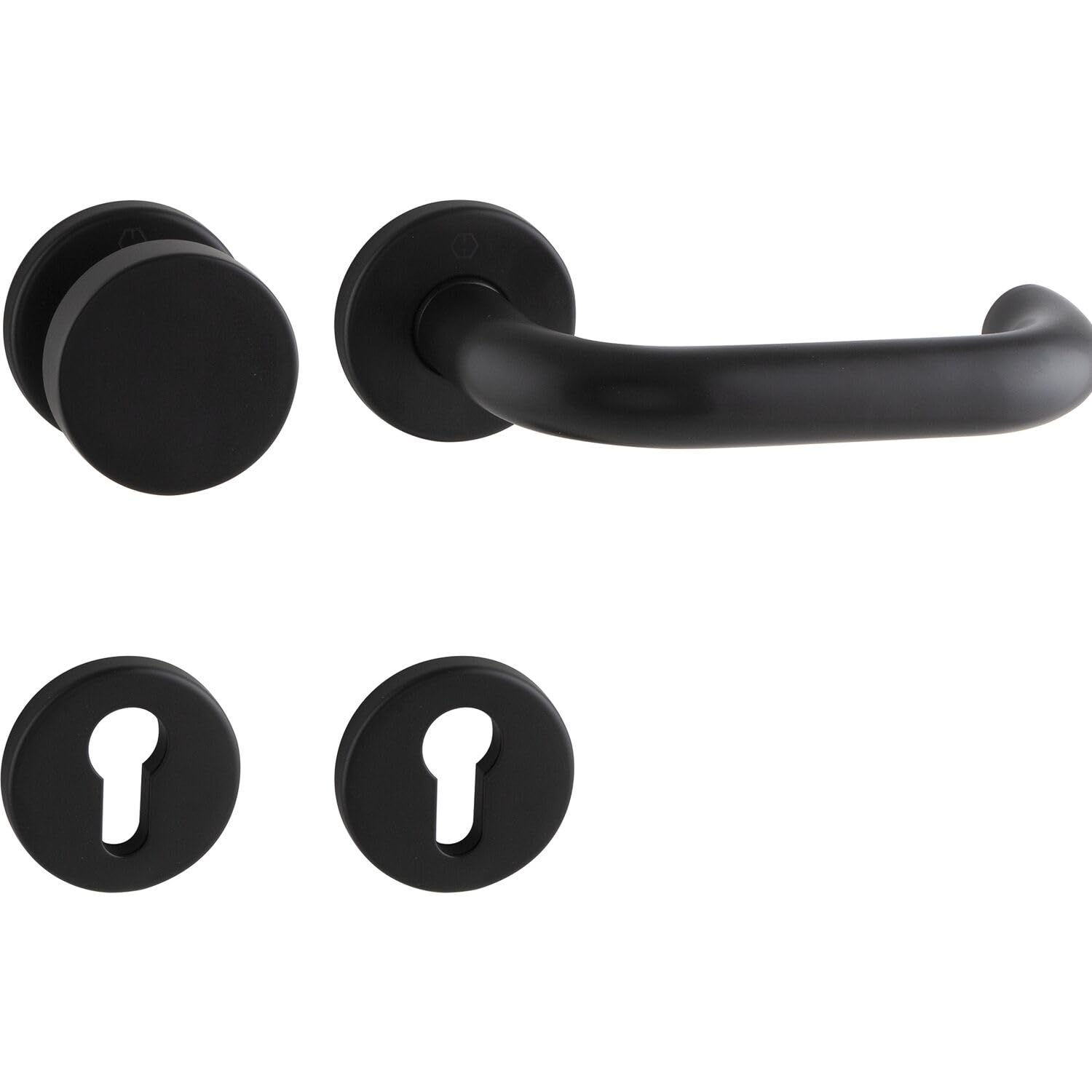HOPPE Paris 12163739 Change Fitting on Rosette 37-42 mm Stainless Steel Matte Black