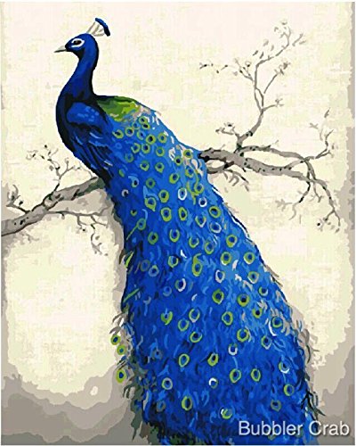 DIY Gem Painting - Proud Peacock (16"x20" - On Wooden Frame)