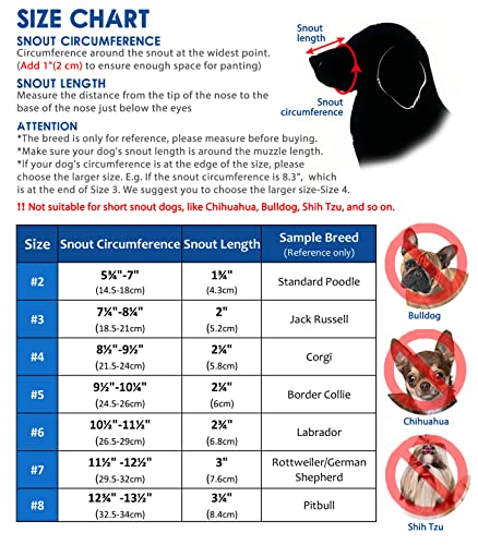 Dog Muzzle With Movable Front Strap For Biting Chewing Scavenging And Wound Licking, Humane And Soft Basket Muzzle For Small Medium Large Dogs, Allows Panting And Drinking #TOP2