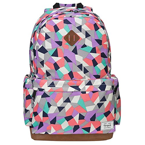 Mochila Strata II, Targus, Mochilas, capas e maletas para notebook, Notebook de até 15.6', Estampa de Tringulo Salmão/Azul/Lilás/Branco/Verde e Cinza