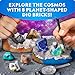 National Geographic Ultimate Space Gemstone Dig Kit – 8 Planet-Shaped Bricks with 16 Real Rock & Gemstone Specimens, Gems for Kids, Excavation Digging Activity, Gem Mining Kit