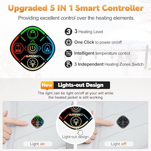 Image of KOVNLO Heated Vest for Women With Battery Pack Included, Smart Controller with Light-out Design, Electric Heated Jackets