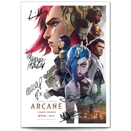 Arcane League Of Legends Cast Signed Autograph A4 Poster Photo Print TV Show Season Series Framed Memorabilia Gift (A4 Poster only)