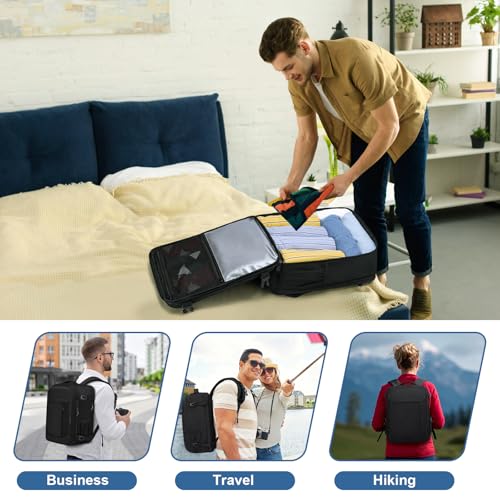 Mochila Viaje 40x30x20 para Ryanair, Vueling, Mochila Cabina 40x20x30 Mochila Viaje Cabina Avion con Compartimento Impermeable 24L Equipaje de Mano Bolsa Portatil 14 Pulgadas para Trabajo, Viajes