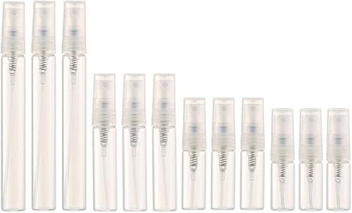 Miniatura 1 de Lurrose Mini botella de spray de niebla fina de 0.1 fl oz0.1 fl oz0.2 fl oz0.3 fl oz portátil recargable de vidrio perfumador atomizador de viaje