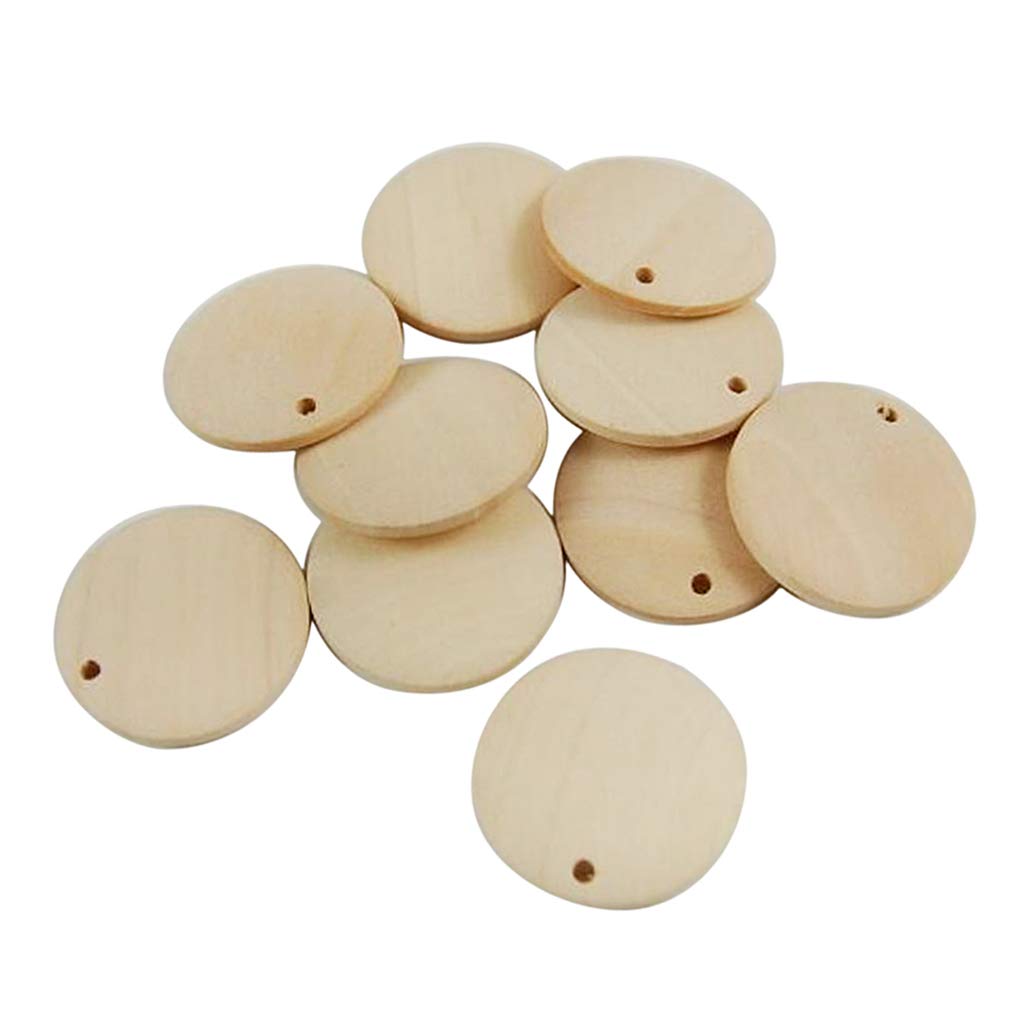 Schmuckherstellung 100 Stück rustikale Holz-Weihnachts-Scrapbooking-Verzierungen, Leere Holzstücke for DIY-Bastelarbeiten, Babyparty, Hochzeit, Geburtstag, Party-Dekoration, 30 mm