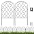 Getlay Decorative Garden Small Fence 10 Pack,10 Ft (L) X 24 in (H) Black Mesh Rustproof Metal Fence, Animal Barrier Fence for Small Dog, Border Folding Patio Fence, Outdoor Flower Bed Landscape Decor