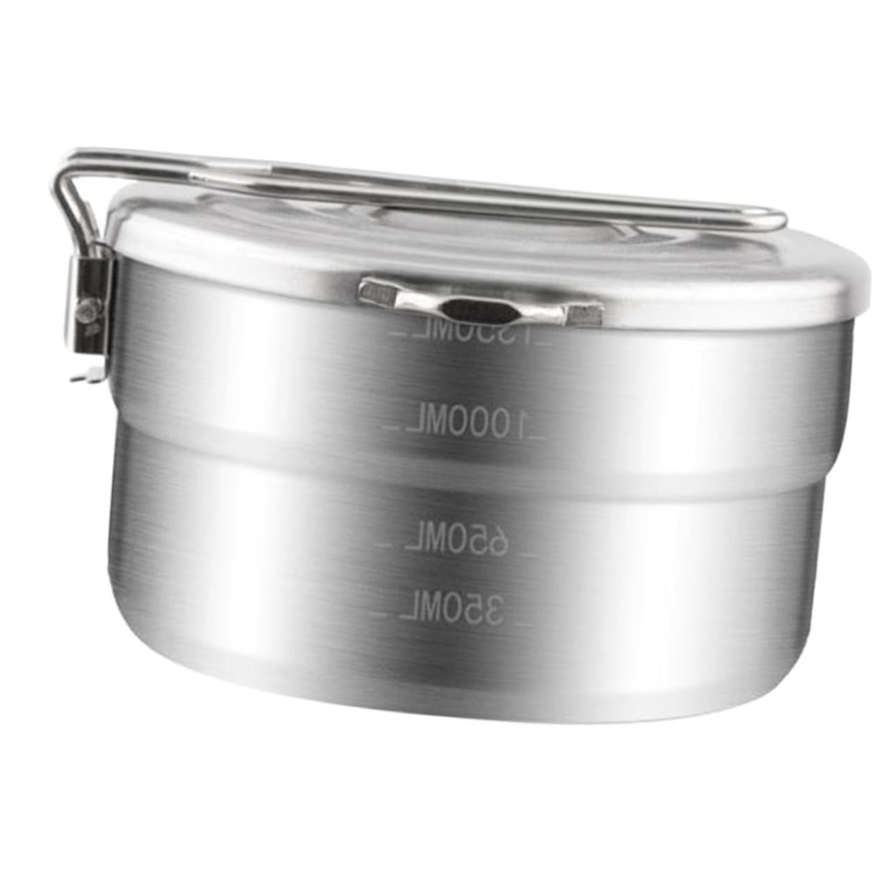 Portapranzo Bento Rotondo 1 Pz in Acciaio Inox Argento | Design Sigillato, Portatile e Compatto, Leggero per Picnic e Asporto, Stile Semplice per Adulti e Ragazzo Ragazza