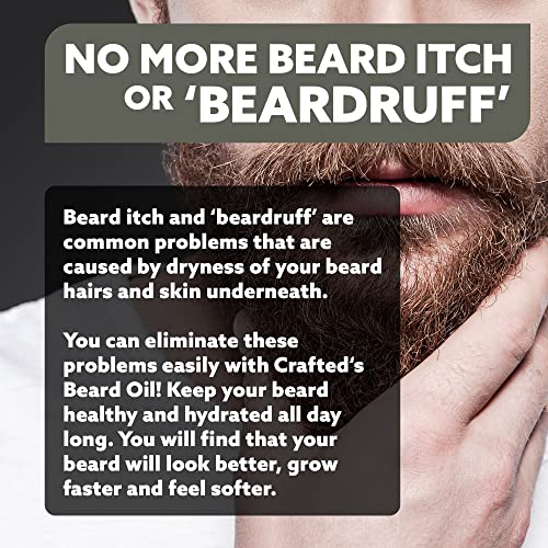 Crafted Beards Beard Oil Beard Oil Conditioner - Leave Your Beard Feeling Amazing - All Natural Ingredients - No Residue - Mustache Oil - 1Oz - Made In The Usa (Sandalwood Bourbon) #TOP1
