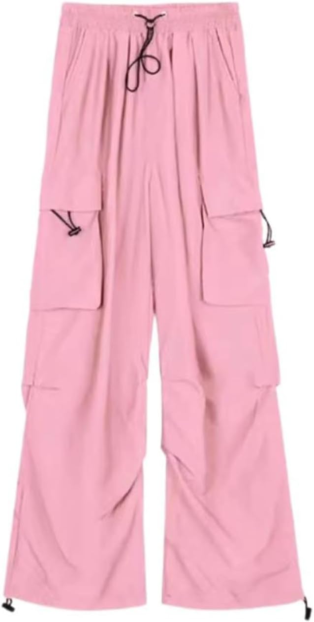 Women's Pants Summer Quick-Dry Black Cargo Jazz Dance Loose Wide Leg Casual Trouser for Women