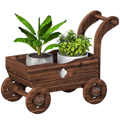 Outsunny Carretilla de Madera Decorativa