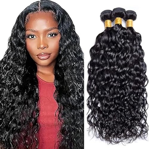 Tissage naturel cheveux humain bouclés de 20 à 24 pouces de couleur noir naturel double trame