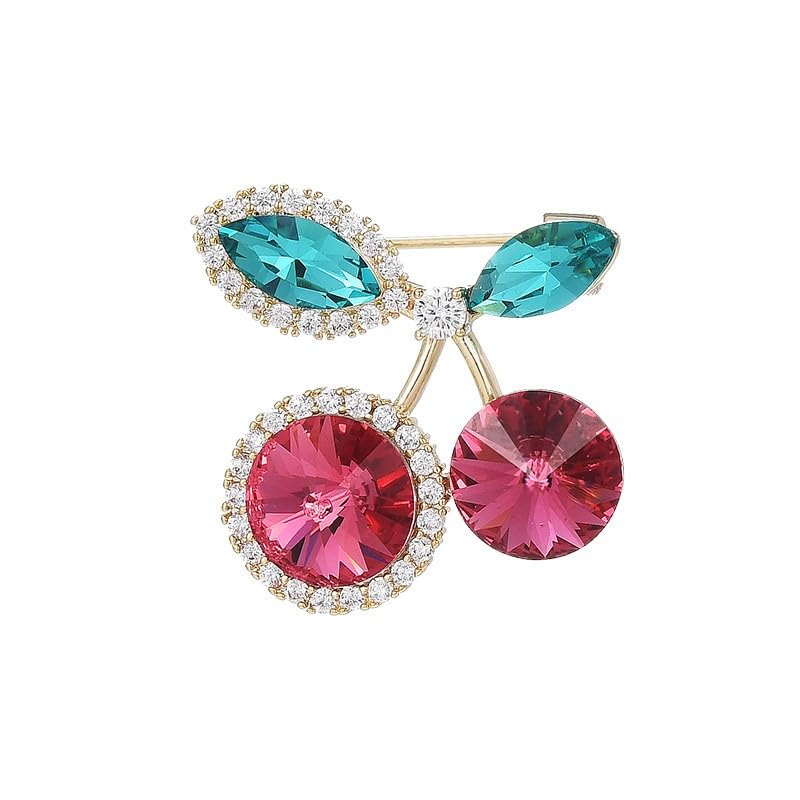Image of Fashion Flower Brooches for Women Rhinestone Flower Brooches Pins 18k Gold Plated Lapel Pins Jewelry for Girlfriend Wife