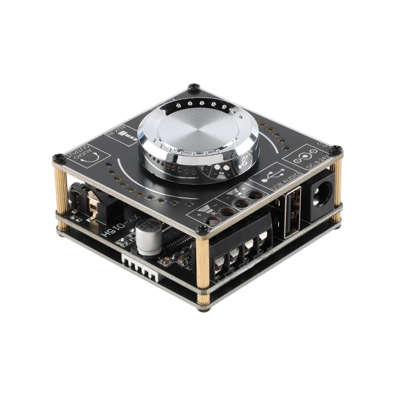 XY-D15H 10W-20W Stereo Blue Tooth Audio Amplifier Module 8-24V Input 20Hz-20kHz 90dB SNR - LED Spectrum Sync for DIY Projects