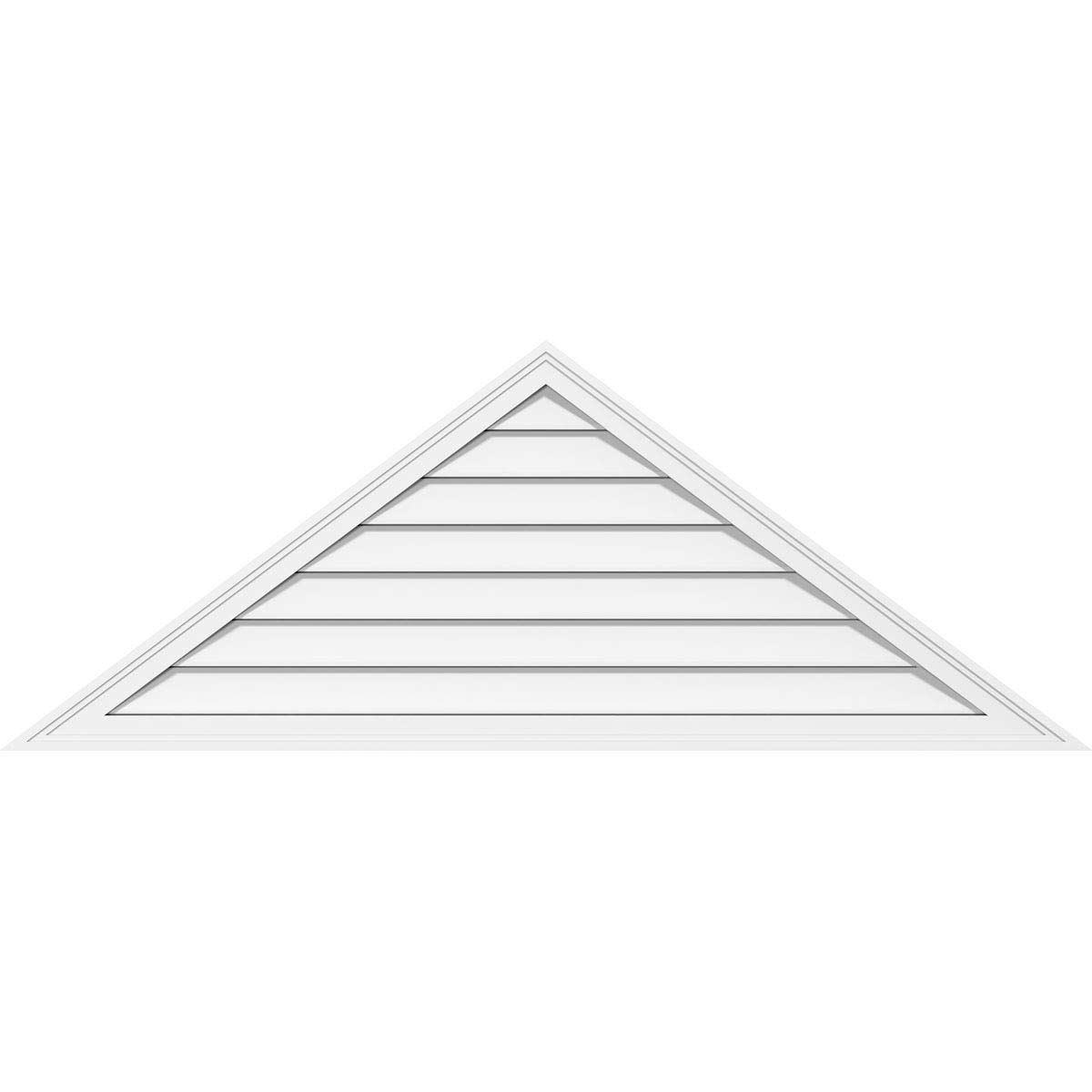 ekena millwork gvptr72x1502sf triangle surface mount pvc gable vent, 72"w x 15"h, factory primed white