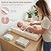 Konssy Muslin Changing Pad with Waterproof Lining Foam, Includes 2 Pack Soft & Cotton Cover, Baby Diaper Changing Pad for Dresser or Table, 32x16 inches (Blossom,Pink)