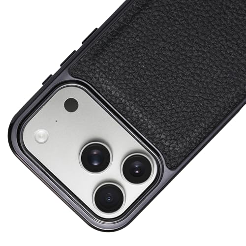 Coque iPhone 17 Pro Max antichoc avec texture Lycée et contours électroplaqués violet