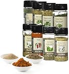 Encore Gourmet Herbes classiques & Gamme d'épices - Feuille de romarin (25g), Feuilles de basilic (20g), Feuilles de thym (26g), Feuilles d'origan (20g), Céréales de persil8g), Assaisonnement italien (24g), Des algues (22g), Paprika (55g) - 8-Pack Ensemble