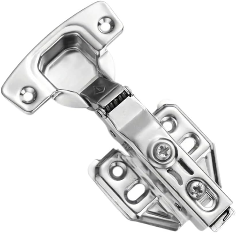 Modern Soft-Close Frameless Cabinet Door Hinges - Nickel Plated European Style for Full/Half Overlay & Inset(Full Overlay,10 Pcs)